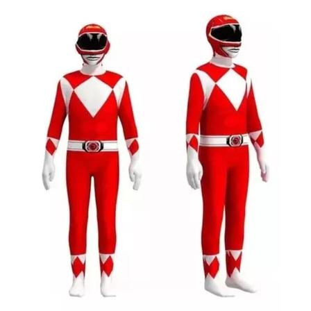 Mighty Morphin Power Rangers Cosplay-asu lapsille/aikuisten Rojo 140cm