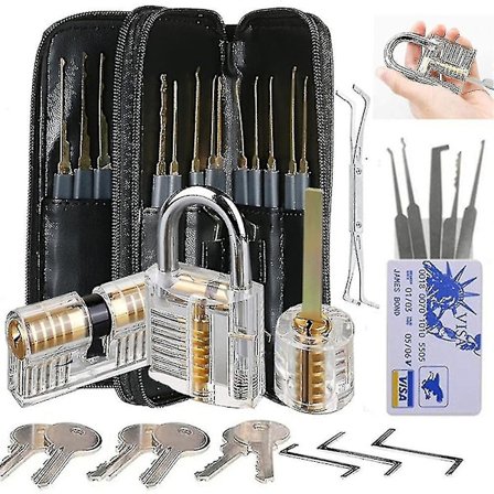 Låsesmed Treningslåssett 30 stk Transparent Lås For Låseplukkøving For Nybegynnere