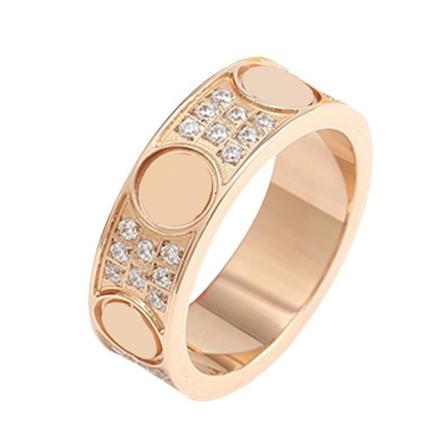 To eller tre rækker diamanter, bred og smal version, diamantbesat rosaguld parring No. 11