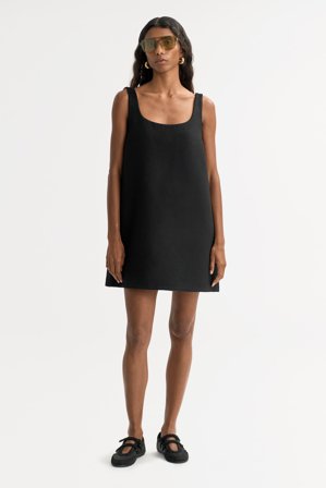 Soft Goat - Woven Mini Dress - Cashmere dress - XL - Black