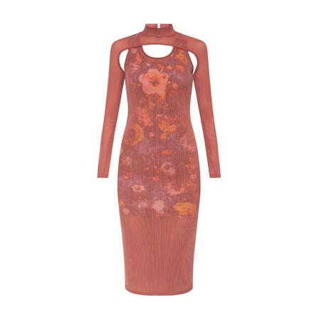 Alexander McQueen, Grow Up Dress Roze, Dames, Maat:M,polyester