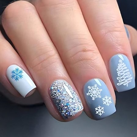 Christmas French Fake Nails False Nail 2 2