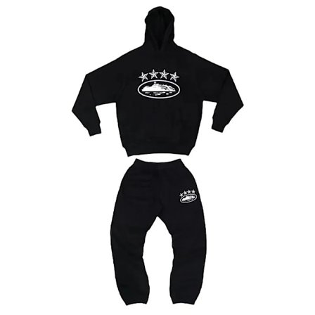 Corteiz 4STARZ ALCATRAZ SÆT GRÅ C-WYTZ33-BLACK SÆT