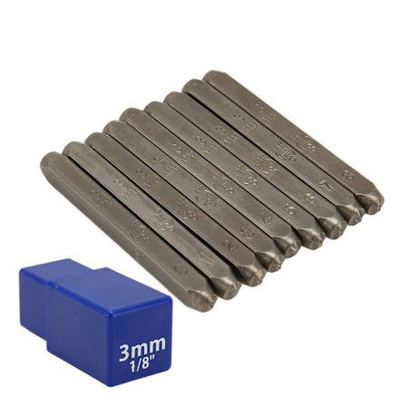 9 kpl metalliset numeroleimasimet 0,12 tuumaa Hiiliteräs Laaja sovellus Metallileimasinsetti käsityökoruihin DIY