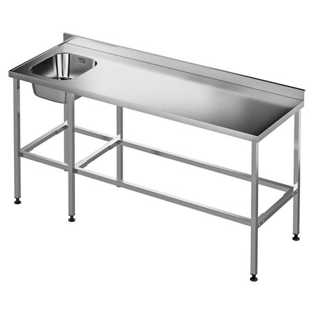 Purus SB-1800-34V Vaskebenk 1800x620x900 mm, venstreplassert oppvaskkum, Vaskerom