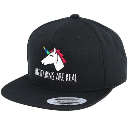 Unicorns - Unicorns Are Real Black Snapback Snapback Black Cap - @ Hatstore
