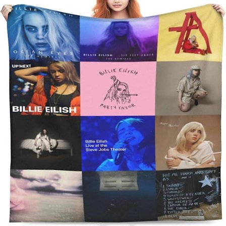Billie Tæppe Kast Aircondition Tæppe Eilish Merch Album Covers Gave Blødt Varmt til Seng Sofa Hjemmeindretning (Album Co-KDE46763