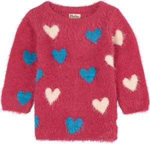 Hatley Lovey Hearts Fuzzy Jumper Pink 3 Years - Jumpers and knitwear - 3 years - Pink - Mädchen