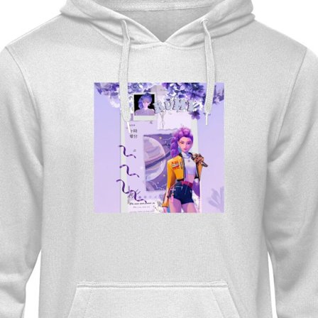 Hoodie Kpop Demon Hunters Rumi Purple Planet Cosmic Idol Style Fantasy