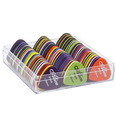 Gitarplektersett 50-pakning Assortert Tykkelse 0,58-1,50 mm Flerfarget