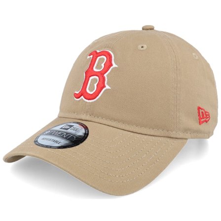 New Era - MLB Beige unconstructed Cap - Boston Red Sox MLB Core Classic 9TWENTY Khaki Dad Cap @ Hatstore