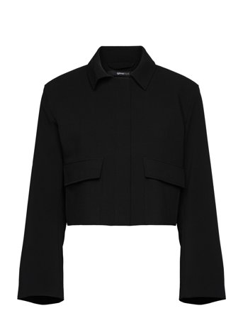 Gina Tricot Tailored Pocket Jacket - Black - XXL