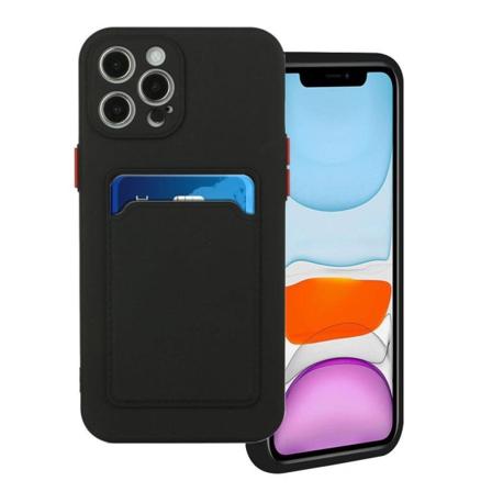 Kortholdercover til iPhone 12 / 12 Pro - Sort Black