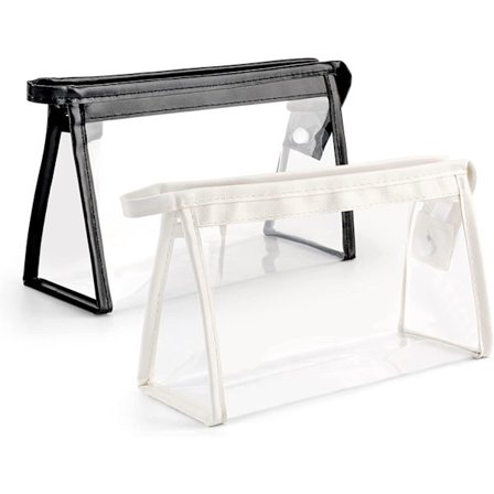 Gjennomsiktig skoleveske for eksamen, klar PVC sminke toalettveske