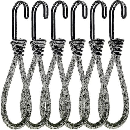 6 stk gummistrikk med krok, krok for strikk eller strikk, gummistrikk Xxf