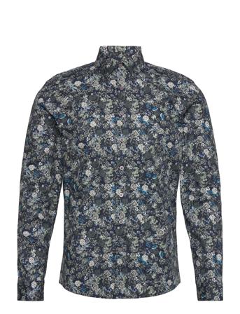 Aop Superflex Shirt L/S Lindbergh Navy