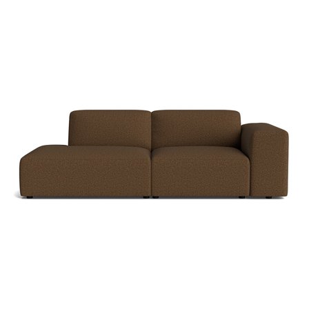Soma Lounge-Sofa, links | Open end in Montreal Braun, modernes Design mit bequemer Polsterung und elegantem Cord-Muster, hoher Komfort, 75cm