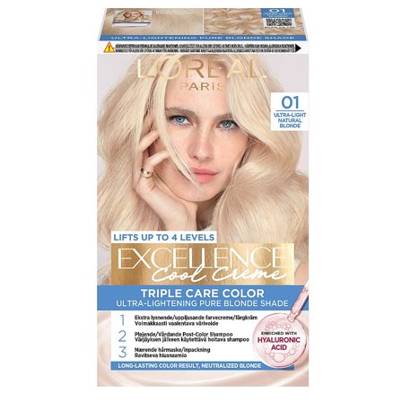 L'Oréal Paris Excellence Creme 01 Ultra-Light Natural Blond, Hår, Hårfarve, Permanent Hårfarve