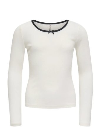 Kogsofia L/S Bow Top Jrs White Kids Only