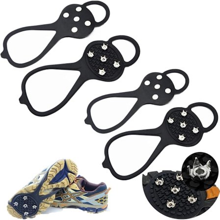 Universal Non-Slip Gripper Pigger for Sko, Isgrep med Stålnagler, Sko Is & Snøgrep for