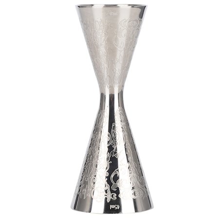 30ml 45ml Kaunis ruostumattomasta teräksestä valmistettu jiggeri asteikolla Juomaviinin mittakuppi Baaritarvikkeet