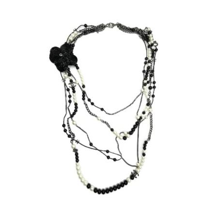 Chanel Vintage Pre-owned Metal chanel-jewelry , Zwart , Dames , Maat: ONE Size Vintage Sieraden