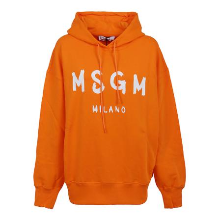 Msgm, Hoodies Oranje, Dames, Maat:M