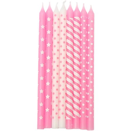 CACAS Kakelys Rosa/Hvite 12cm 16stk