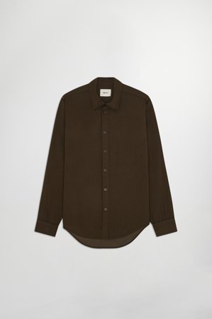 Asher Skjorta Herr Brun LENZING ECOVERO Viscose