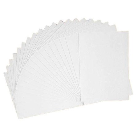 60 ark akvarelpapir, koldpresset 50% bomuld 300 g/m2 syrefrit bulk hvidt papir (19,5 x 13,5 cm)