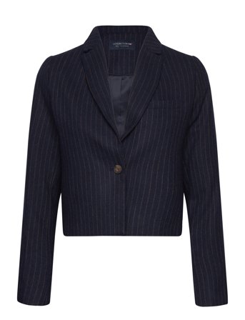 Lexington Clothing | Paula Pinstripe Wool Blend Cropped Blazer | XL