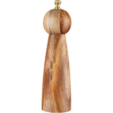 Salt- eller pepperkvern, pepper- eller saltkvern i tre med en