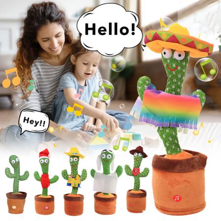 120 Låtar Röst Interaktiv Dans Cactus Plyschleksak Electric