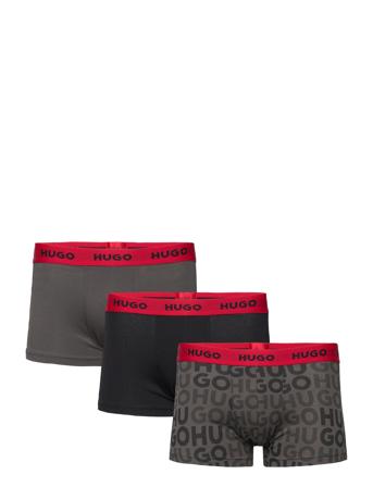 Trunk Triplet Design Boksershorts Grå HUGO*Betinget Tilbud
