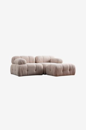 Hanah Home - Kulmasohva Muffin 3-paikkainen - Beige - Divaanisohvat - - Homeroom