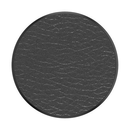 POPSOCKETS Pebbled Vegan Leather Black Irrotettava Grip