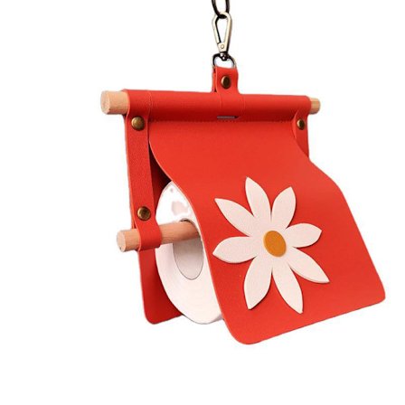 WC-paperiteline - Punainen - Rustiikkinen seinälle kiinnitettävä WC-paperiteline