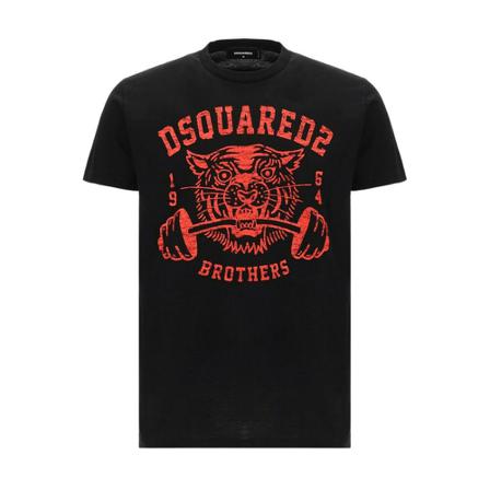 Dsquared2, S71Gd 1050S22427900 T-Shirt Czarny, Mężczyzna, Rozmiar: S