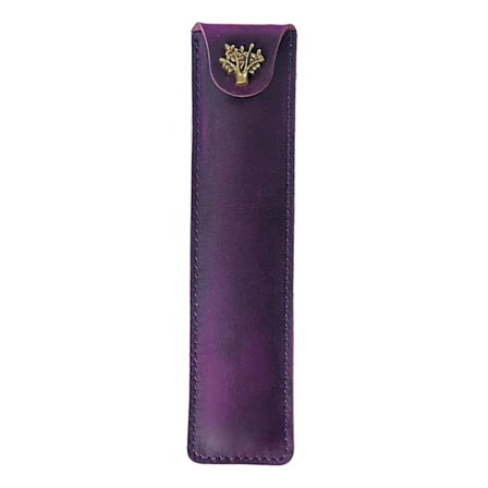 Læder Pen Etui Pen Pose, Enhjørning Læder Pen Holder Kunst Blyant Etui Holder Håndlavet Beskyttende Blyant Taske med Trykknap