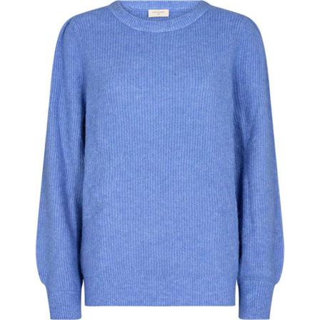 Freequent, Round-neck Knitwear Blauw, Dames, Maat:M
