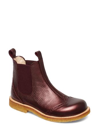 Booties - Flat - With Elastic Boots Støvler Rød ANGULUS