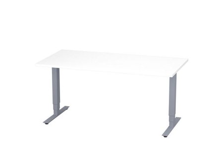 deNord Design Bord höj/sänk Pro 1600x800 vit/silver - Lyreco - Kontorsmöbler och inredning - Bord och hurtsar - Skrivbord - Höj/sänkbar