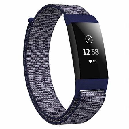 Fitbit Charge 3/4 armband nylon Mörkblå