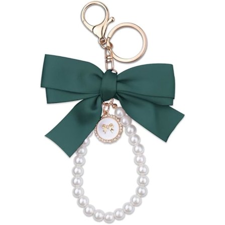 Perleroset Nøglering til Kvinder Piger Armbåndsnøglering til Bilnøgler Taskeaccessories Charms til Håndtasker Tasker Nøglevedhæng