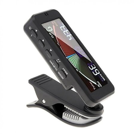 3-i-1 Gitarstemmer Stor LCD-skjerm Metronom Tonegenerator Med Klips For Kromatisk Gitar Bass Ukulele