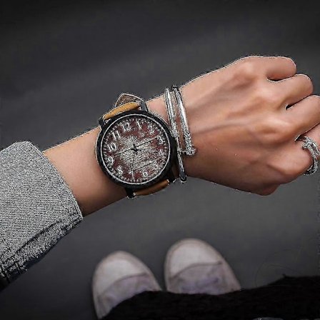 Mode Klocka med Stor Urtavla för Dam