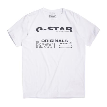 G-star, T-shirt Originals Wit, Heren, Maat:M