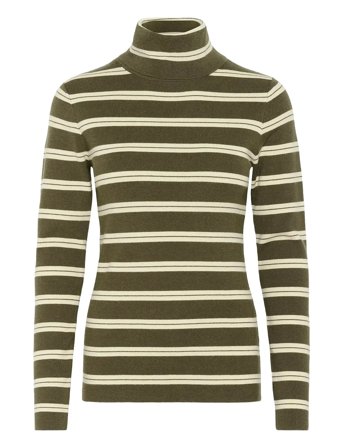 Slspina Stri Ped Rollneck Khaki Soaked In Luxury