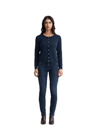 Newhouse Cardigan Paris Tröjor Dam Blå MEDIUM