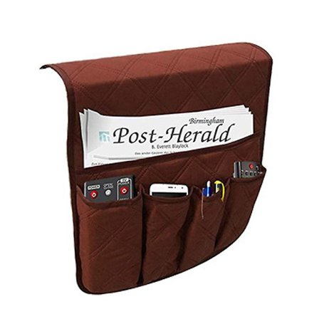 Sofa Armlene Organizer, Sklisikker Oppbevaringslomme for Sofa og Lenestol, Stoff Oppbevaringspose Holder for Mobiltelefon